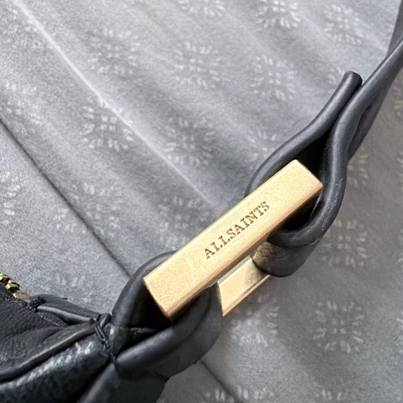 All Saints Black Luna Crossbody Bag - Picture 8 of 11